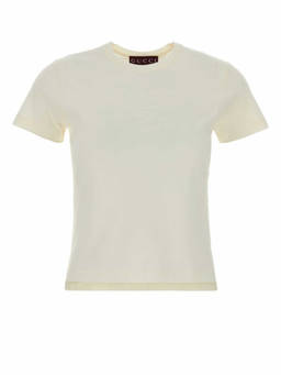 Gucci - White Crew Neck Logo T-Shirt (S)