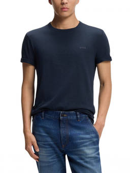 Boss - Navy Blue Cotton T-Shirt (M)