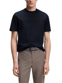 Boss - Dark Blue Solid Crew Neck T-Shirt