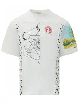 Marine Serre - White Graphic Crew Neck T-Shirt