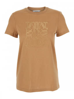 Max Mara - Beige Logo Crew Neck T-Shirt