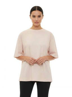 IRO - Light Pink Solid Crew Neck T-Shirt