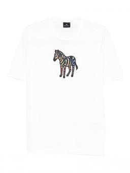 Ps By Paul Smith - White Crew Neck Graphic Logo T-Shirt