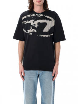 Diesel - Black Crewneck Printed T-Shirt