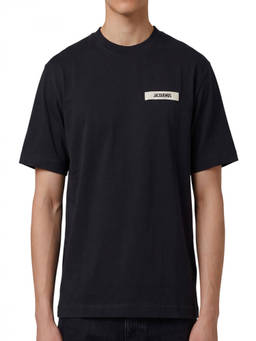 JACQUEMUS - Black Relaxed Logo T-Shirt (S)