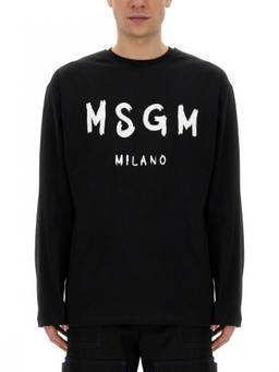 MSGM - Black Full Sleeves T-Shirt
