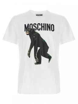 Moschino - White Logo Embroidery T-Shirt