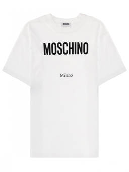 Moschino - White Logo Crew Neck T-Shirt