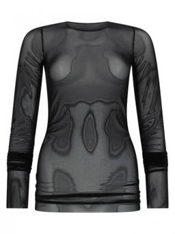 Rick Owens - Black Solid Round Neck T-Shirt (S)