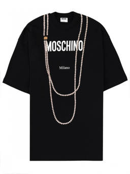 Moschino - Black Graphic Crew Neck T-Shirt