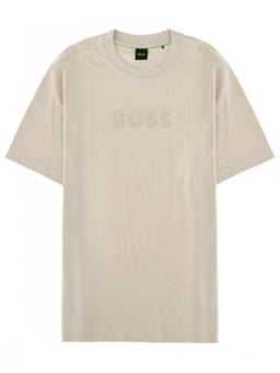 Boss - Beige Logo Crew Neck T-Shirt