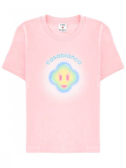 Casablanca - Light Pink Graphic Crew Neck T-Shirt