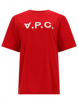 A.P.C. - Red Logo Crew Neck T-Shirt