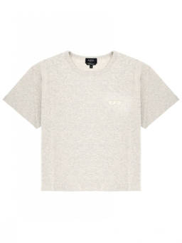 A.P.C. - Grey Logo Crew Neck T-Shirt (S)