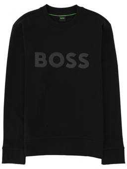 Boss - Black Logo Crew Neck Sweatshirt