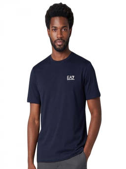 EA7 Emporio Armani - Blue Logo Crew Neck T-Shirt