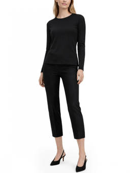 Theory - Black Solid Crew Neck T-Shirt (XS)