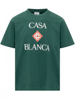 Casablanca - Green Crew Neck T-Shirt