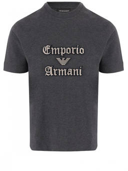 EMPORIO ARMANI - Dark Grey Logo T-Shirt