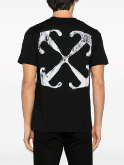OFF-WHITE - Black Logo Cotton T-Shirt (XS)
