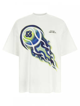 Casablanca - White Flaming Tennis Ball T-Shirt