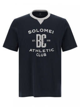 Brunello Cucinelli - Blue Printed T-Shirt