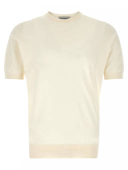 John Smedley - White Kempton T-Shirt (L)