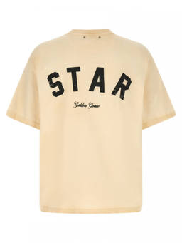 Golden Goose - Beige Logo T-Shirt