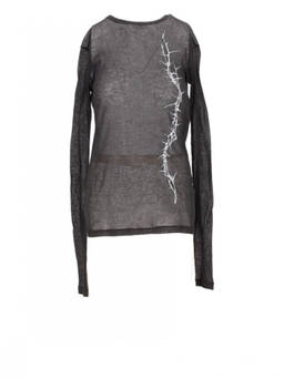 Ann Demeulemeester - Black Fiene Slim Fit Long Sleeve T-Shirt (XS)