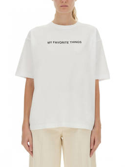 Aspesi - White Graphic Crew Neck T-Shirt