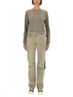 Rick Owens - Grey Solid Crew Neck T-Shirt (L)