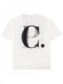 C.P. Company - White Logo Crew Neck T-Shirt (L)