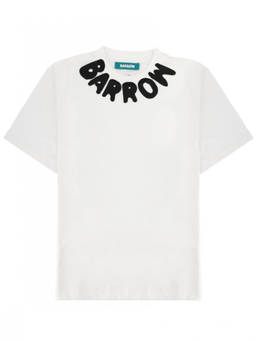 Barrow'S - White Graphic Crew Neck T-Shirt