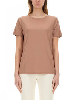 Fay - Beige Solid Round Neck T-Shirt