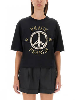 Moschino - Black Graphic Crew Neck T-Shirt