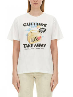 Moschino - White Graphic Crew Neck T-Shirt