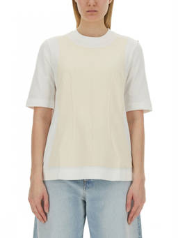 Sportmax - White Solid Crew Neck T-Shirt