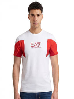 EA7 Emporio Armani - White Logo Crew Neck T-Shirt