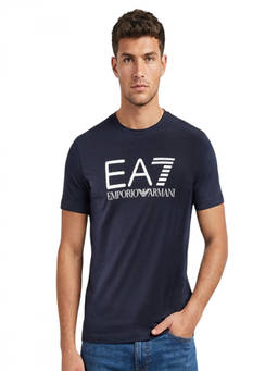 EA7 Emporio Armani - Dark Blue Graphic Crew Neck T-Shirt (L)