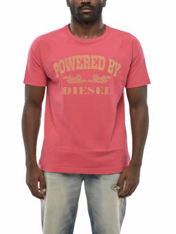Diesel - Pink Graphic Logo T-Shirt