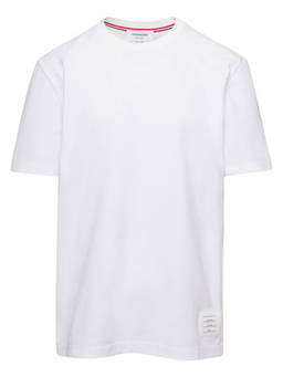 Thom Browne - White Logo Patch T-Shirt (2XL)