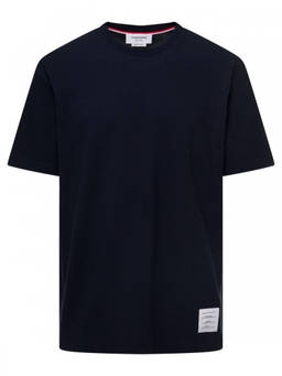 Thom Browne - Navy Blue Logo Patch T-Shirt