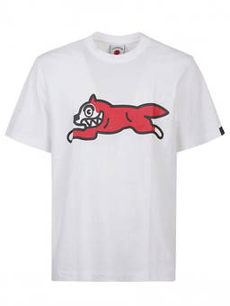 ICECREAM - White Running Dog Printed T-Shirt