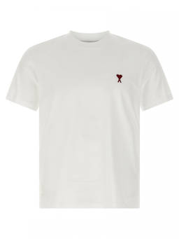 AMI Paris - White Crew Neck T-Shirt