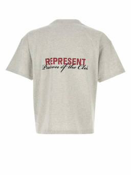 REPRESENT - Melange Grey Cotton T-Shirt