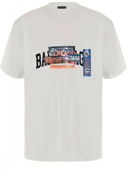Balenciaga - White Graphic Logo T-Shirt