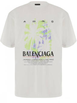 Balenciaga - White Graphic Logo T-Shirt
