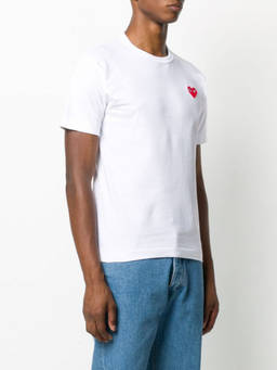 COMME des GARCONS - White Embroidered Logo T-Shirt