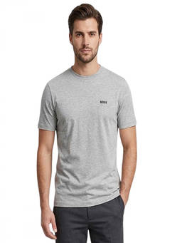 Boss - Grey Cotton Logo T-Shirt (2XL)