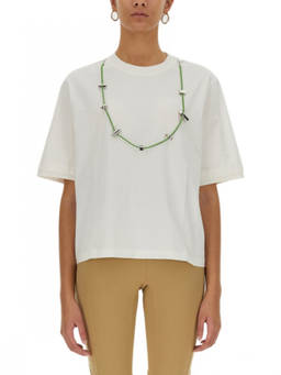 Ambush - White Solid Crew Neck T-Shirt